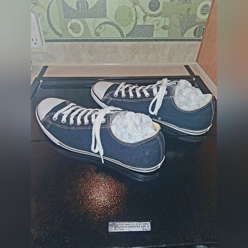 Converse Low Top Sneakers in Black and White - Picture 6 of 11